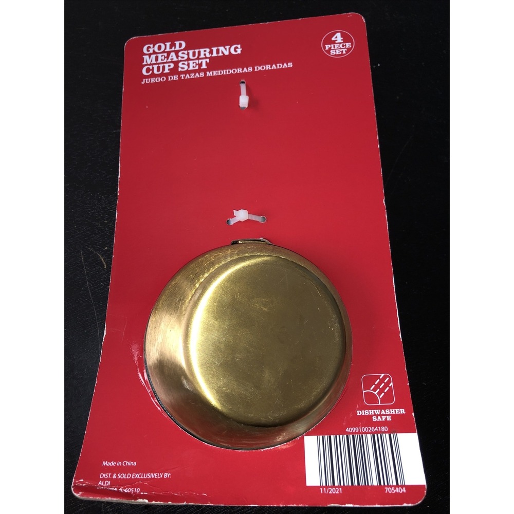 CROFTON Stainless Steel GOLD Measuring Cup Set OF 4 - Picture 2 of 2